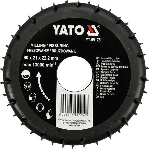 YATO YT-59175 raspinis diskas-freza 90 × 21 mm image 2