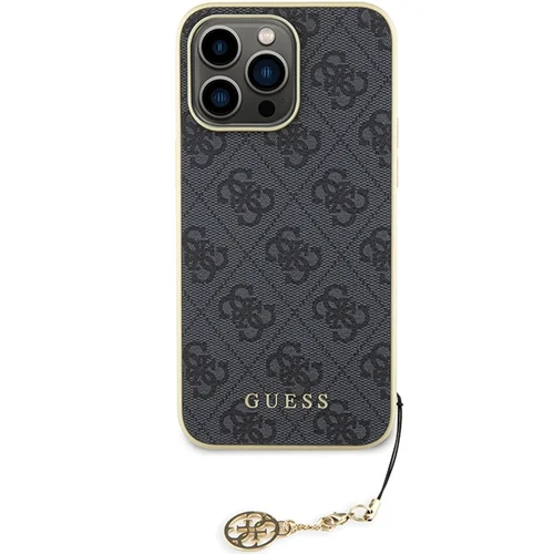 Guess 4G Charm dėklas iPhone 15 Pro Max, pilkas image 3