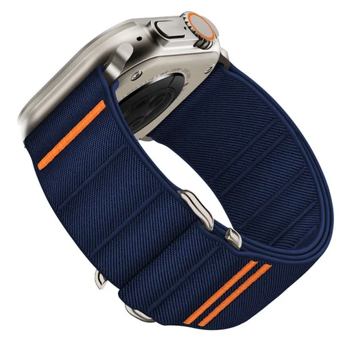 Tech-Protect Nailono Slip dirželis Apple Watch 44 / 45 / 46 / 49 mm, jūros mėlyna image 3