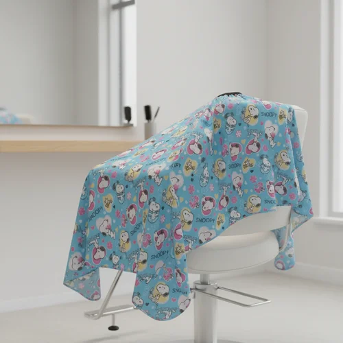 SNOOPY vaikiškas kirpyklinis apsiaustas 70 × 120 cm, mėlynas image 3
