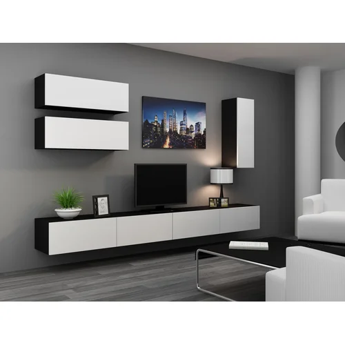 Cama VIGO 90 sieninė spintelė, 90 × 35 × 32 cm, juoda/balta image 3