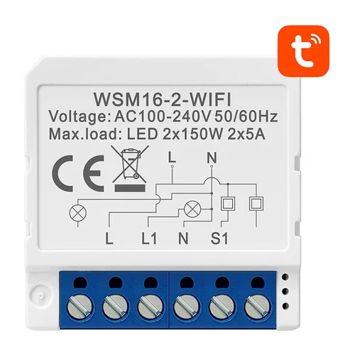 Avatto WSM16-W2 2 kanalų Wi-Fi jungiklis image 2