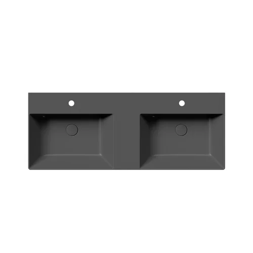 GSI KUBE X dvigubas baldinis praustuvas, Juodas matinis, 120x47 cm image 1