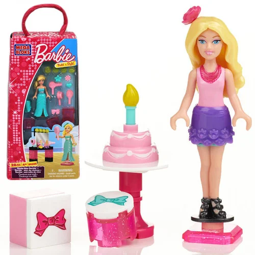 Mega Bloks Barbie ZA1891 lėlė su kaladėlėmis image 1