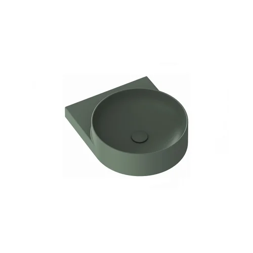 Keraminis praustuvas Yard 40, be angos maišytuvui, Grey Green image 3