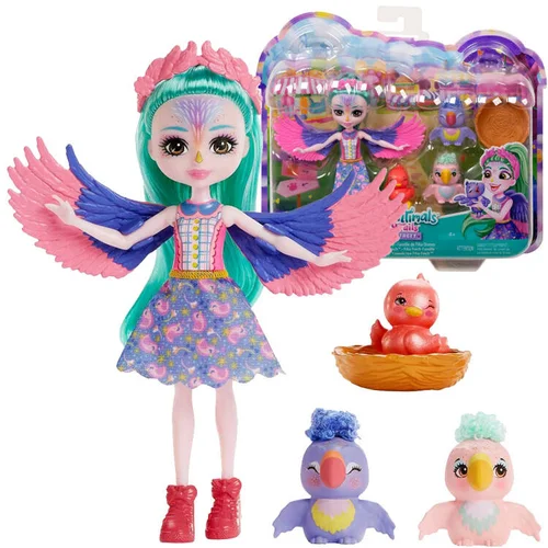 Enchantimals Filia Finch lėlė su papūgų šeima ZA5089 image 1