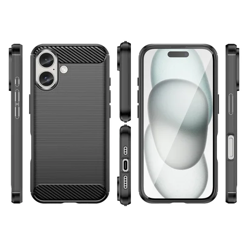 Anglies dėklas iPhone 16 Plus, TPU, juodas image 3