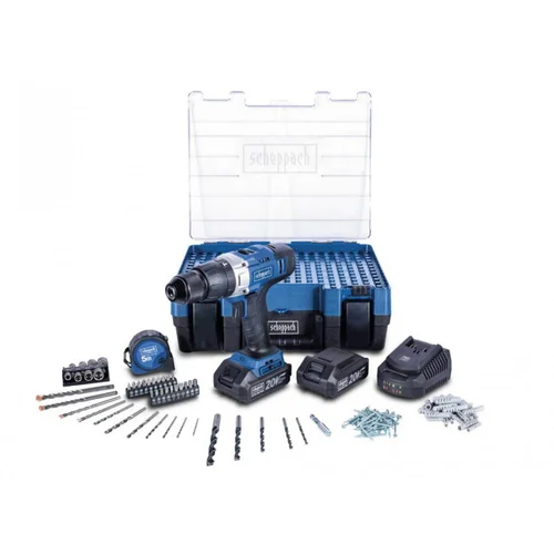 Scheppach DTB20ProS 206 priedai 20V Li-ion 2x2.0 Ah image 1