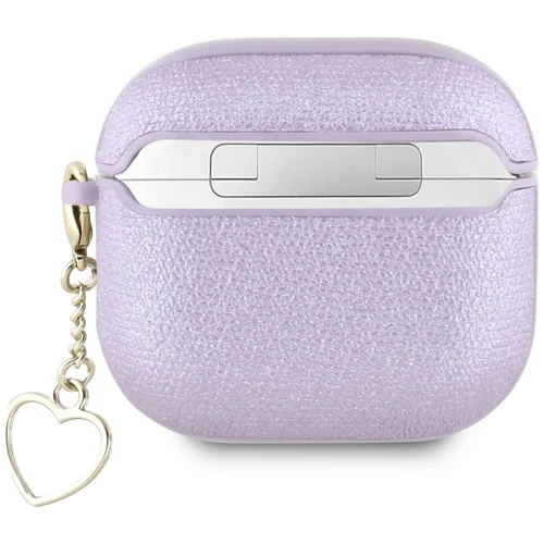 Guess Metalinis Script Charm dėklas AirPods 4, purpurinis image 1