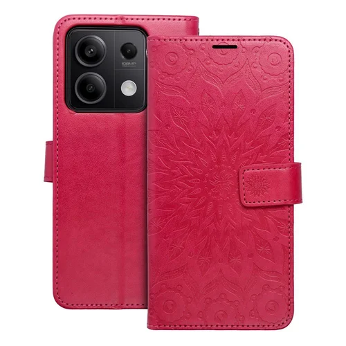 MEZZO knygų dėklas Xiaomi Redmi Note 13 5G, mandala, magenta image 1
