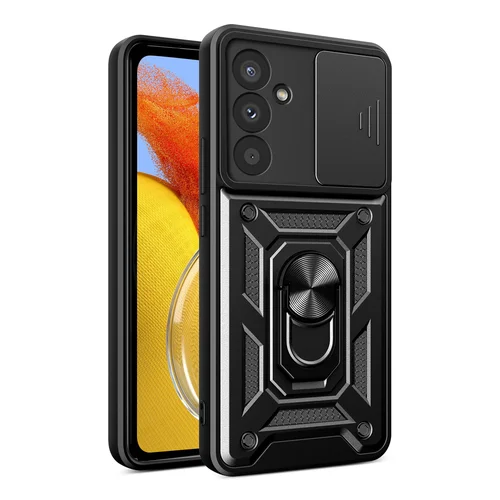 Samsung M14 Hibridinė Armor Camshield dėklas, juodas image 1