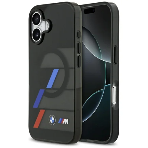 BMW M IML Metal Buttons Tricolor Lines MagSafe dėklas iPhone 17, juodas image 1