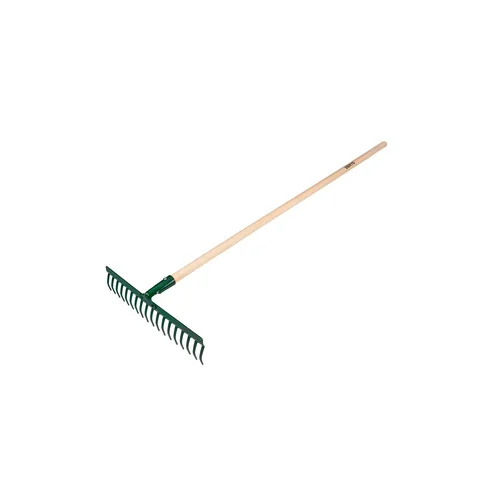 VERTO 15G058 grėblys, 18 dantų, kniedyta galvutė, medinė rankena image 1