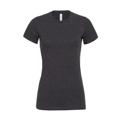 Moteriški medvilniniai Bella+Canvas 6400 marškinėliai trumpomis rankovėmis - XL, Dark Grey Heather image 3