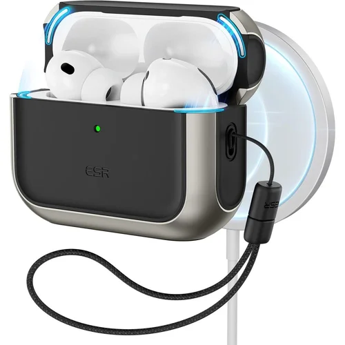 ESR Orbit HaloLock MagSafe dėklas AirPods Pro 3, pilkas ir juodas image 1