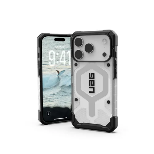 UAG Pathfinder Clear MagSafe dėklas iPhone 17 Pro, baltas ir pilkas image 1