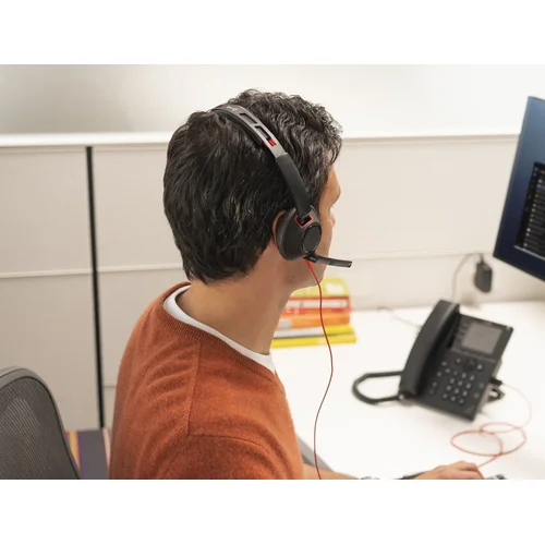 HP Poly Blackwire 5220 USB-C ausinės su adapteriu image 1