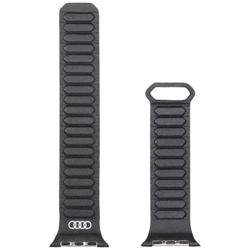 Audi natūralios odos magnetinė kilpinė apyrankė Apple Watch 44/45/46/49 mm, juoda image 2
