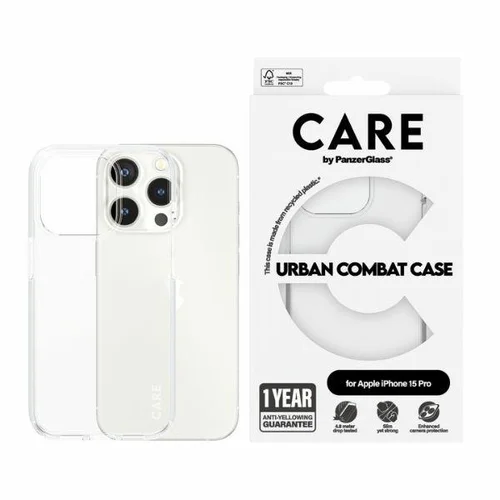 CARE by PanzerGlass Urban Combat dėklas iPhone 15 Pro, skaidrus image 1