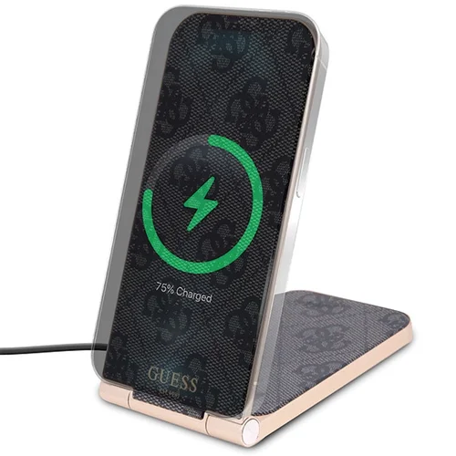 Guess 4G Pattern MagSafe sulankstomas 2 viename 15 W įkroviklis, juodas image 2