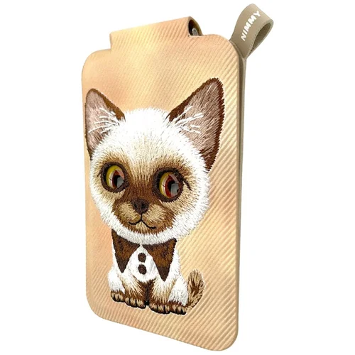 Nimmy New Big-Eye Cute Pets 2.0 katės piniginė, ruda image 2