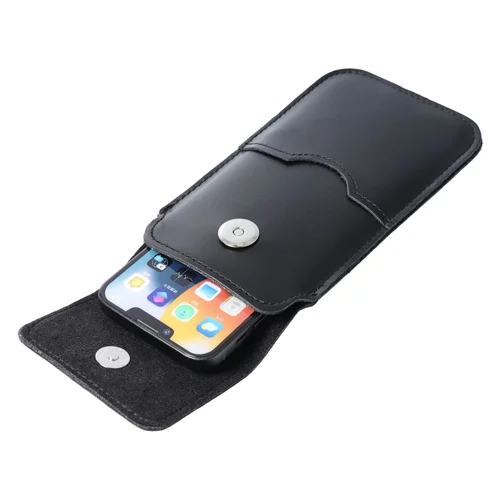 ROYAL odinė telefono kišenė 2XL+plati, juoda image 2