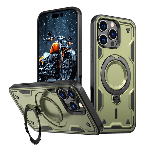 Armor Trendy hibridinis dėklas iPhone 16 Pro, žalias image 1