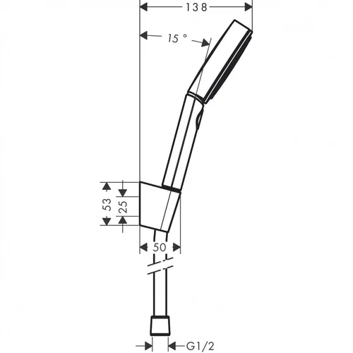 Hansgrohe dušelio komplektas PULSIFY 24303670 juodas matinis image 2