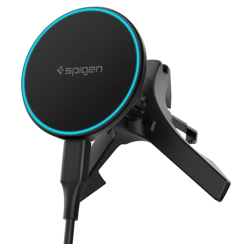 Spigen EV15MAQ Essential Qi2 MagSafe automobilinis laikiklis, juodas image 1