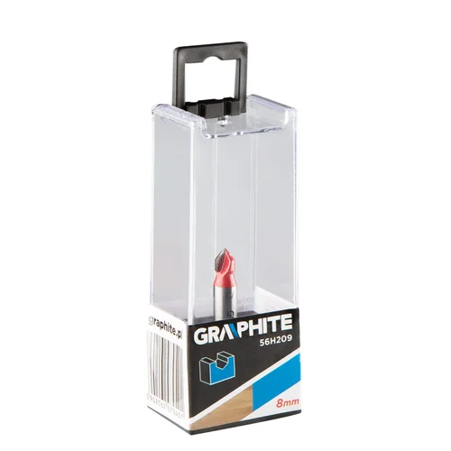 GRAPHITE Frezavimo antgalis V formos 8x8 mm HM image 2