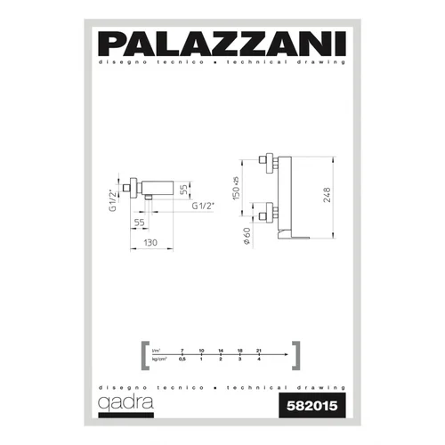 Palazzani QADRA Virštinkinis Maišytuvas Dušui image 2
