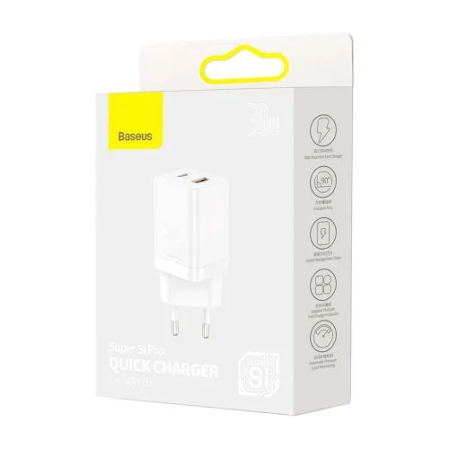 Baseus CCSUPP-E02 Super Si Pro įkroviklis 30 W, balta image 1
