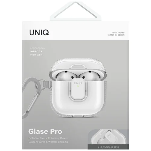 Uniq Glase Pro dėklas AirPods 4, skaidrus image 2
