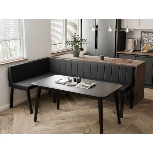 Virtuvinis kampas MONO Y 142 × 196 cm, kairinis, juodas image 1