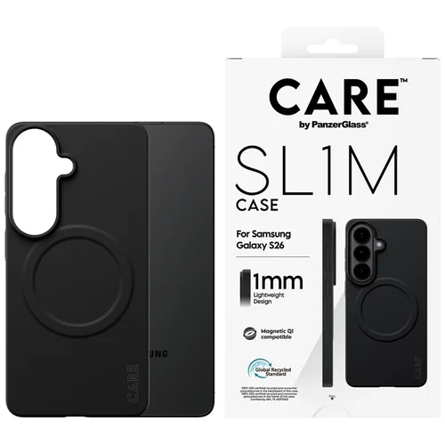 CARE by PanzerGlass SL1M dėklas Samsung Galaxy S26, juodas image 1