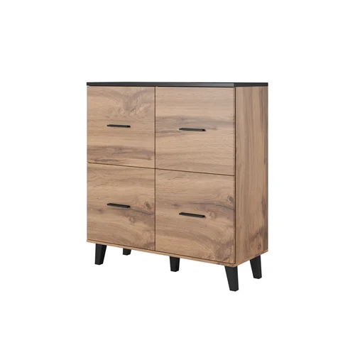 Cama LOTTA 110 komoda, Wotan ąžuolas ir juoda image 1