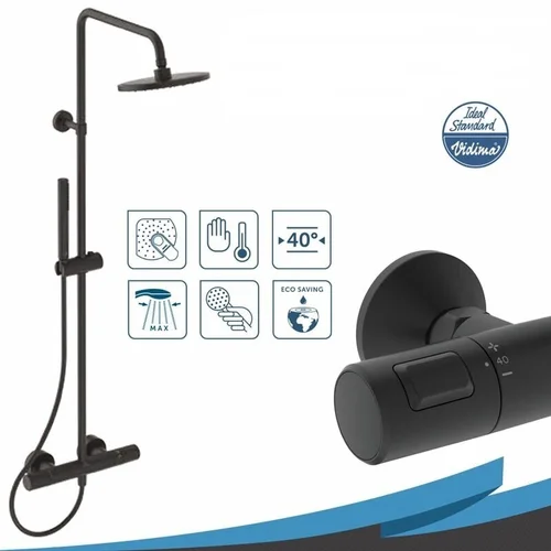 Termostatinė dušo sistema Ideal Standard Idealrain A7586XG, juoda matinė image 3