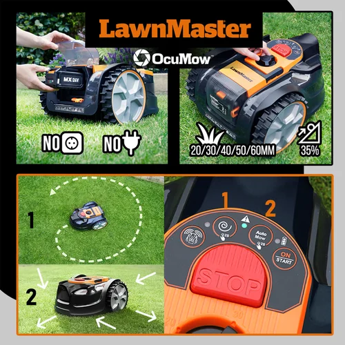 Lawnmaster belaidis vejos robotas 250 m² 24 V 4 Ah image 3
