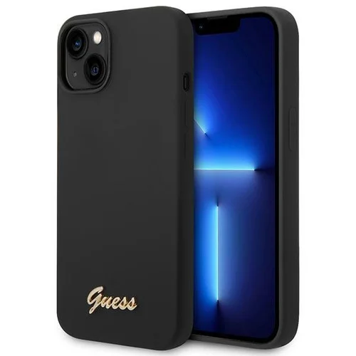 Guess GUHCP14MSLSMK silikoninis dėklas iPhone 14 Plus, juodas image 1