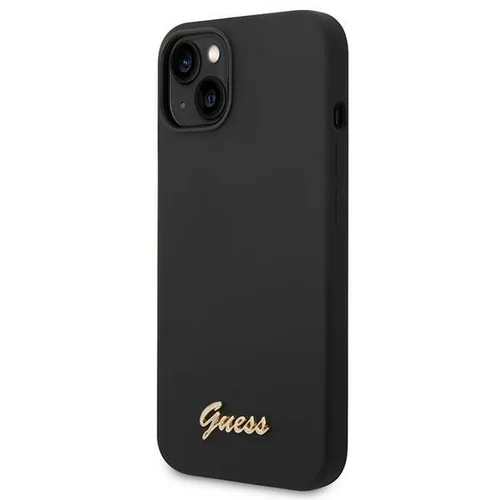 Guess GUHCP14MSLSMK silikoninis dėklas iPhone 14 Plus, juodas image 2