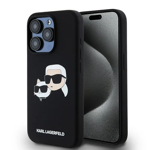 Karl Lagerfeld Karl&Choupette MagSafe dėklas iPhone 15 Pro Max, juodas image 1