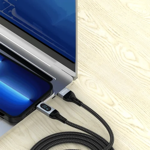 Dudao L7MaxL USB Type-C–Lightning kabelis 1 m, 20 W, juodas image 3
