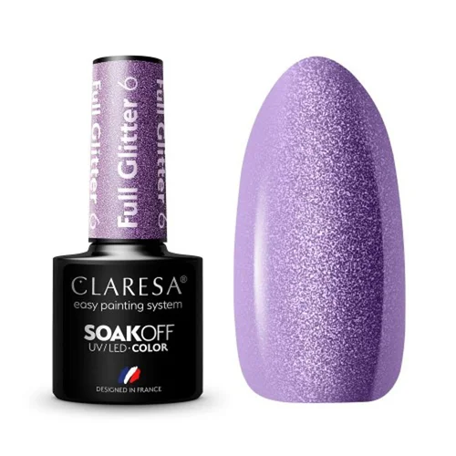 CLARESA FULL GLITTER 6 hibridinis nagų lakas 5 g image 1