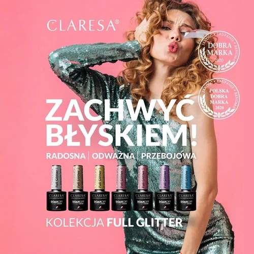 CLARESA FULL GLITTER 6 hibridinis nagų lakas 5 g image 2