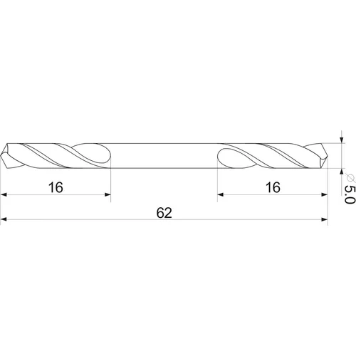 YATO YT-40017 dvipusis HSS grąžtas 5,2 mm image 3
