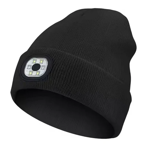 Juoda megzta LED kepurė image 1