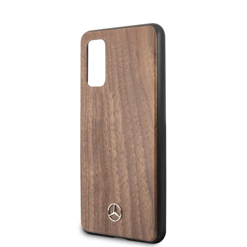 Mercedes-Benz Wood Line Walnut dėklas Samsung Galaxy S20 G980, šviesiai rudas image 3