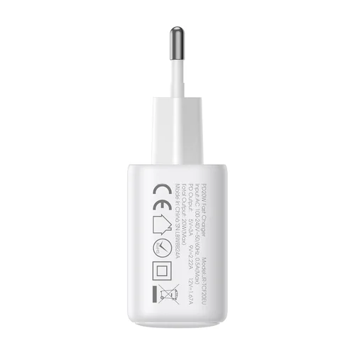 Joyroom JR-TCF12 20 W dvigubas USB-C įkroviklis, baltas image 3