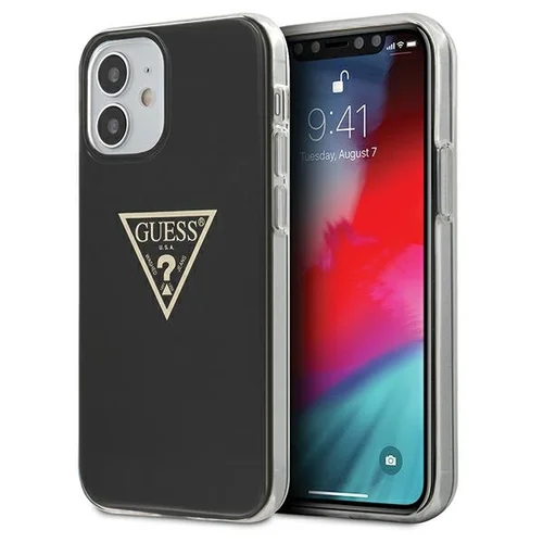 Guess GUHCP12SPCUMPTBK Metallic dėklas iPhone 12 mini, juodas image 1
