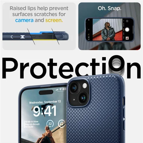 Spigen Mag Armor MagSafe dėklas iPhone 15 Plus, mėlynas image 3